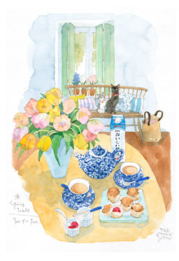 Spring Table. Tea for two.